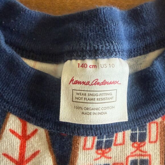 Hanna Andersson Gingerbread Village Pajama Set Youth 10 - Picture 8 of 9